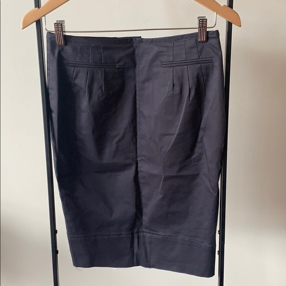 Rittenhouse Button Front Navy Pencil Skirt - Picture 3 of 3